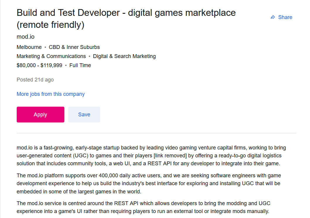 Build and Test Developer Career